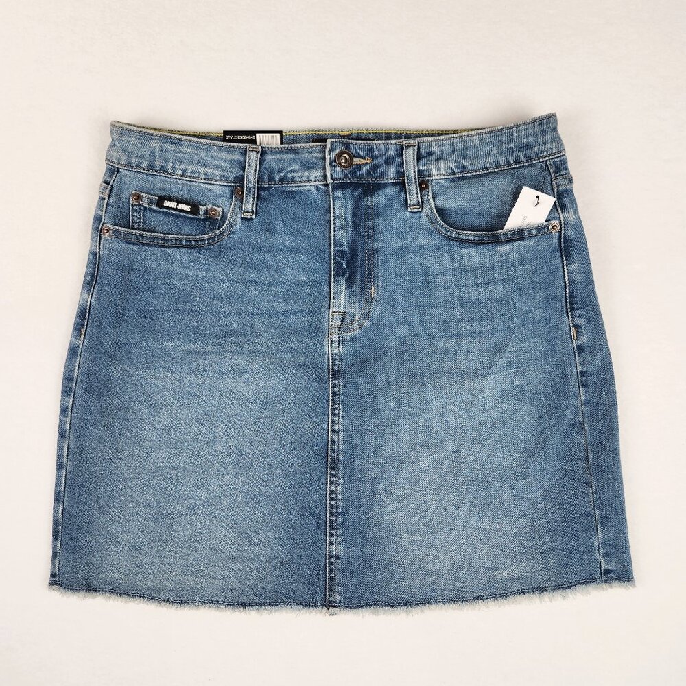 DKNY Womens Mid Rise Denim Skirt Size 10 Blue